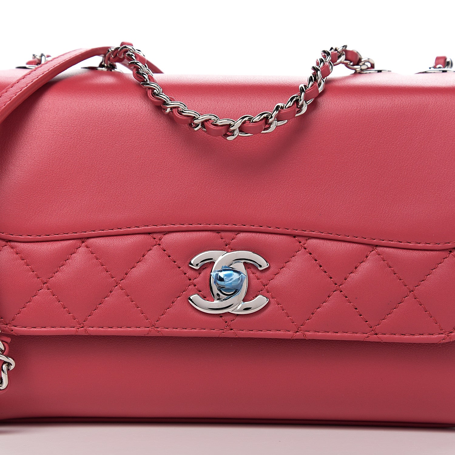 Chanel Calfskin Mini Tramezzo Flap Red 9 of 10