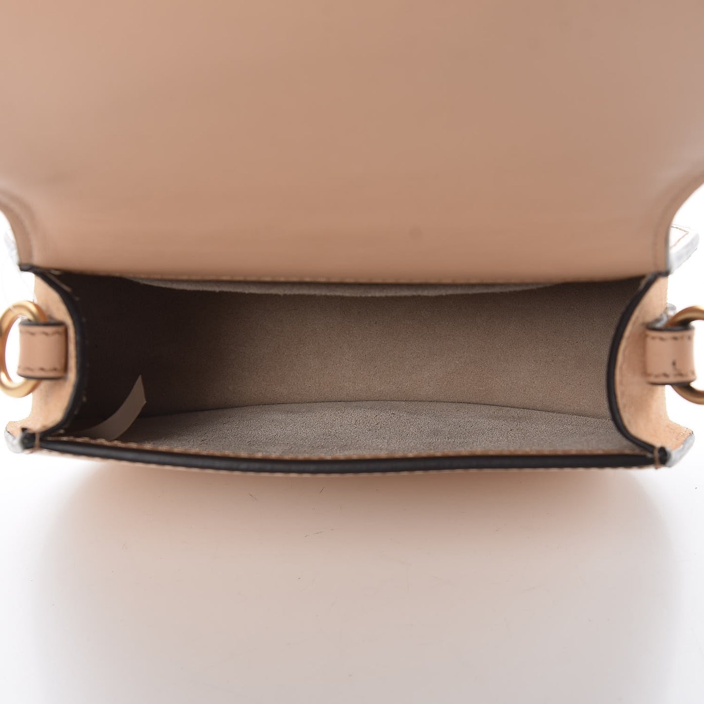 Patent Suede Small Nile Bracelet Bag Blush Nude