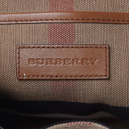 Burberry Overdyed Canvas Mega Check Medium Chiltern Backpack Tan 6 of 8
