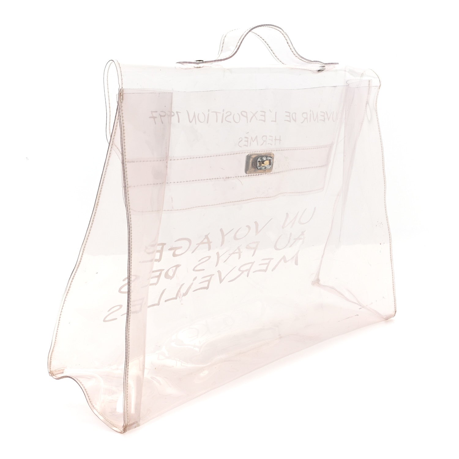 Hermes Vinyl Souvenir De L'Exposition Kelly Transparent 2 of 9