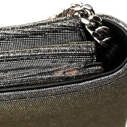 Saint Laurent Grained Metallic Calfskin Monogram Chain Wallet 10 of 12