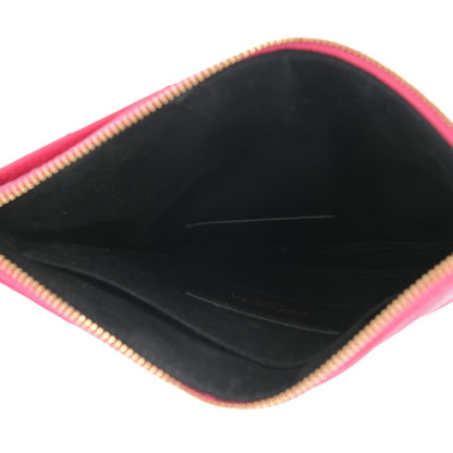 Saint Laurent Grain De Poudre Chevron Monogram Bill Pouch Fresh Fuxia 5 of 8