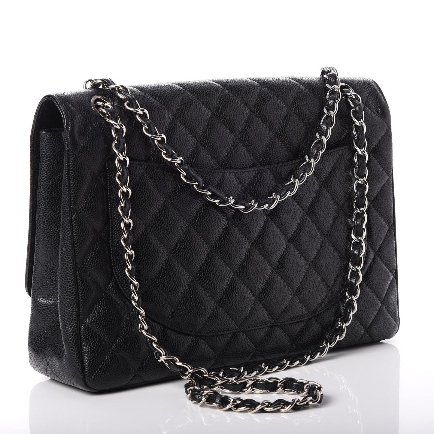 Caviar Quilted Maxi Single Flap Black