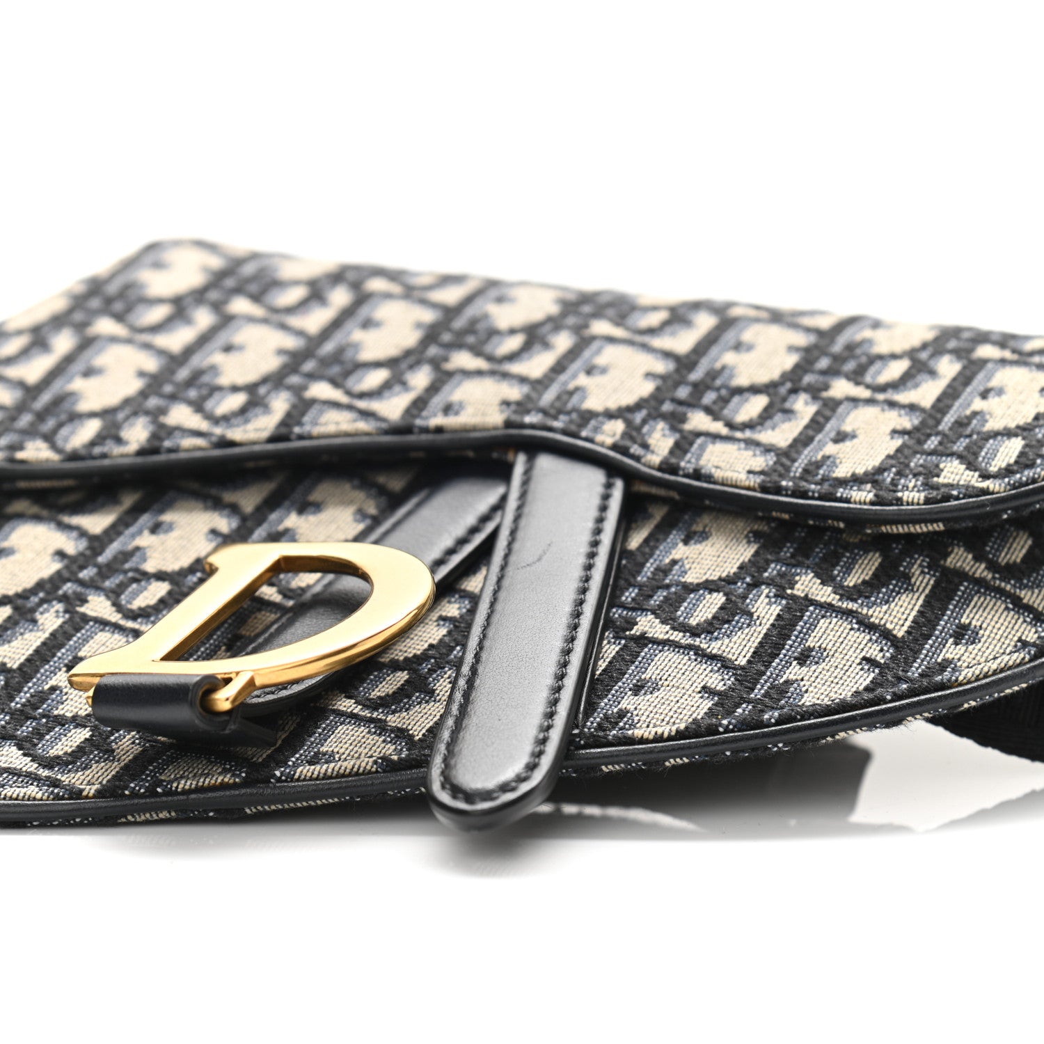 Christian Dior Oblique Saddle Belt Pouch Blue 10 of 11