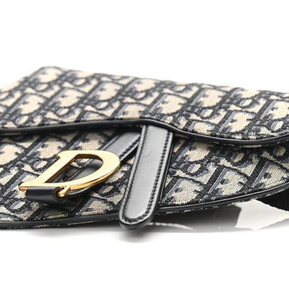 Christian Dior Oblique Saddle Belt Pouch Blue 10 of 11