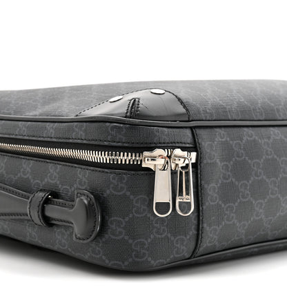 Gucci GG Supreme Monogram Briefcase Backpack Black Grey 16 of 20