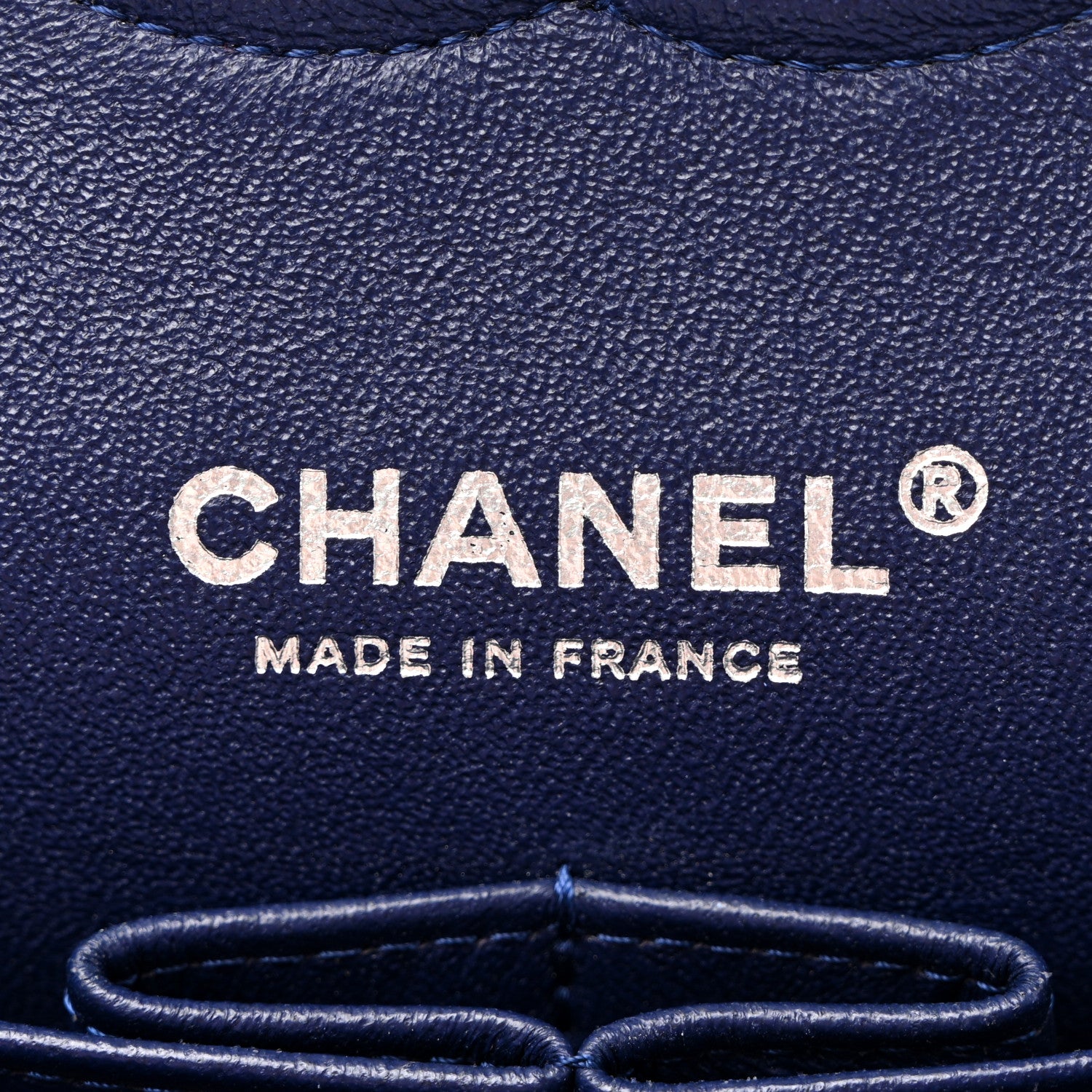 Chanel Velvet Quilted Medium Double Flap Navy Blue 6 of 10