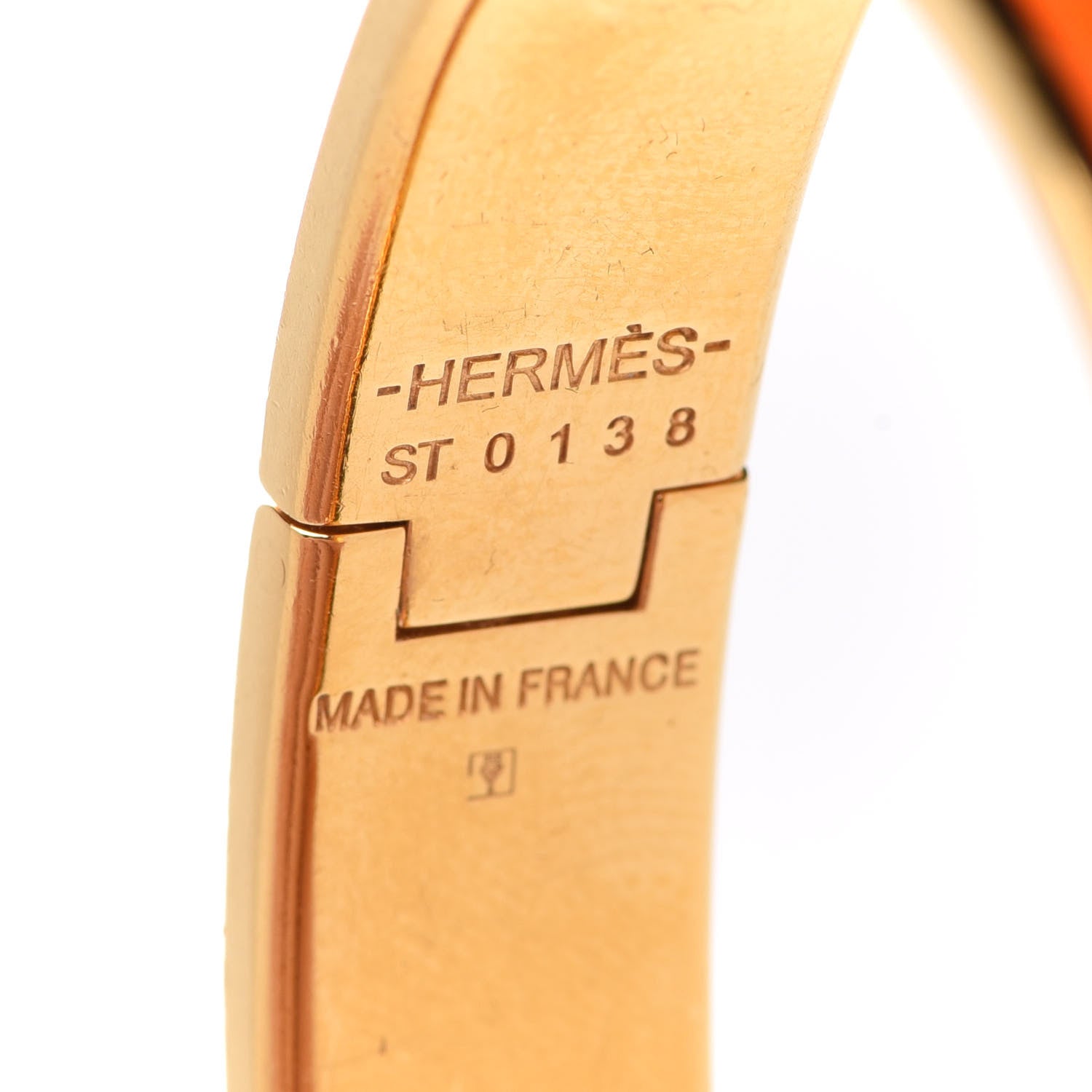 Hermes Enamel Narrow Clic Clac H Bracelet PM Orange 4 of 8