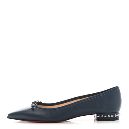 Christian Louboutin Nappa Spiked Hall Flats 40.5 Version Nocturne 1 of 7