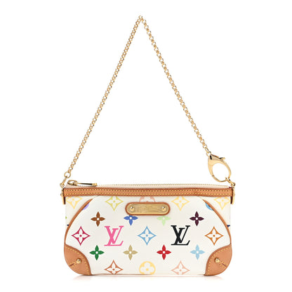 Louis Vuitton Monogram Multicolor Pochette Milla MM White 1 of 8