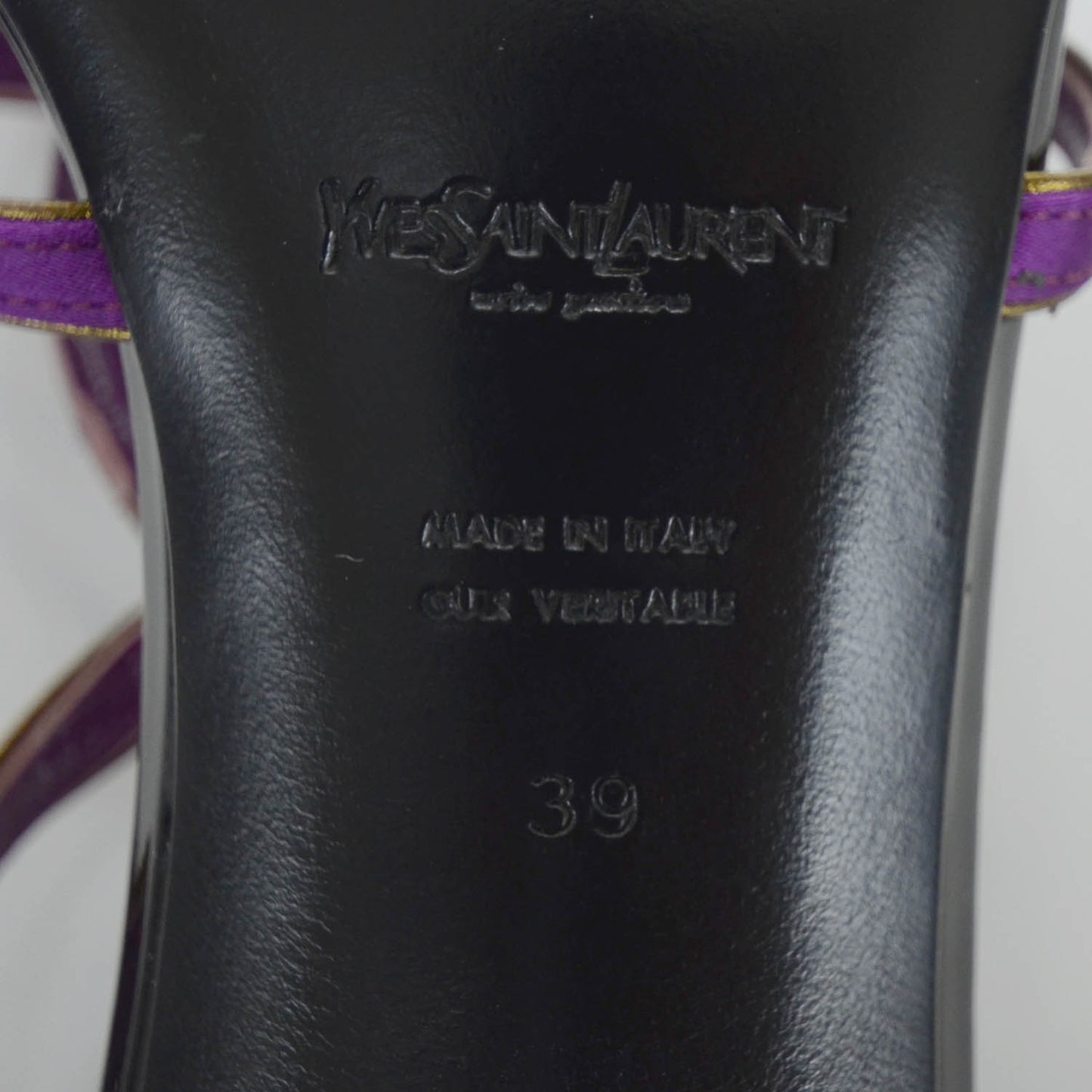 Satin Heels 39 Purple Gold