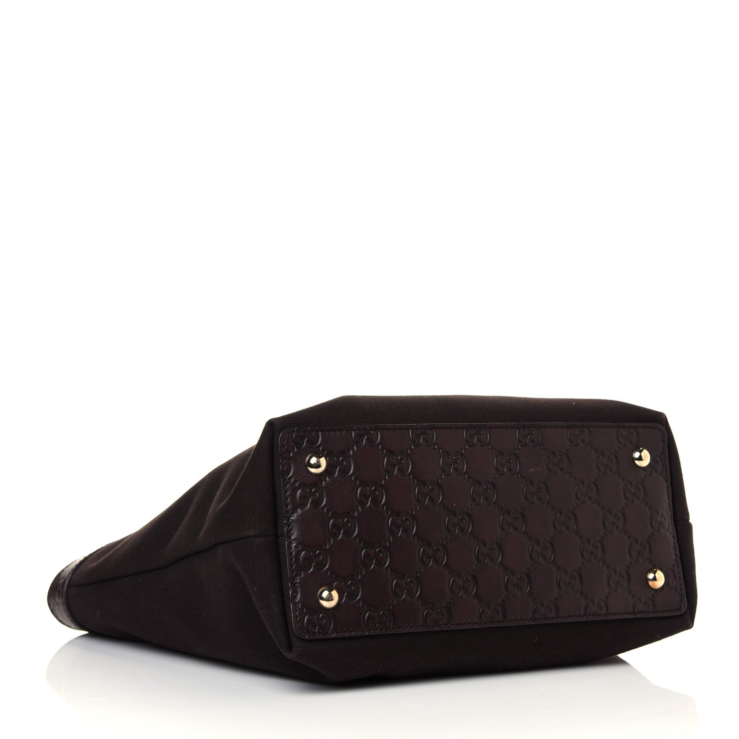 Gucci Guccissima Trim Canvas Hobo Dark Brown 5 of 13