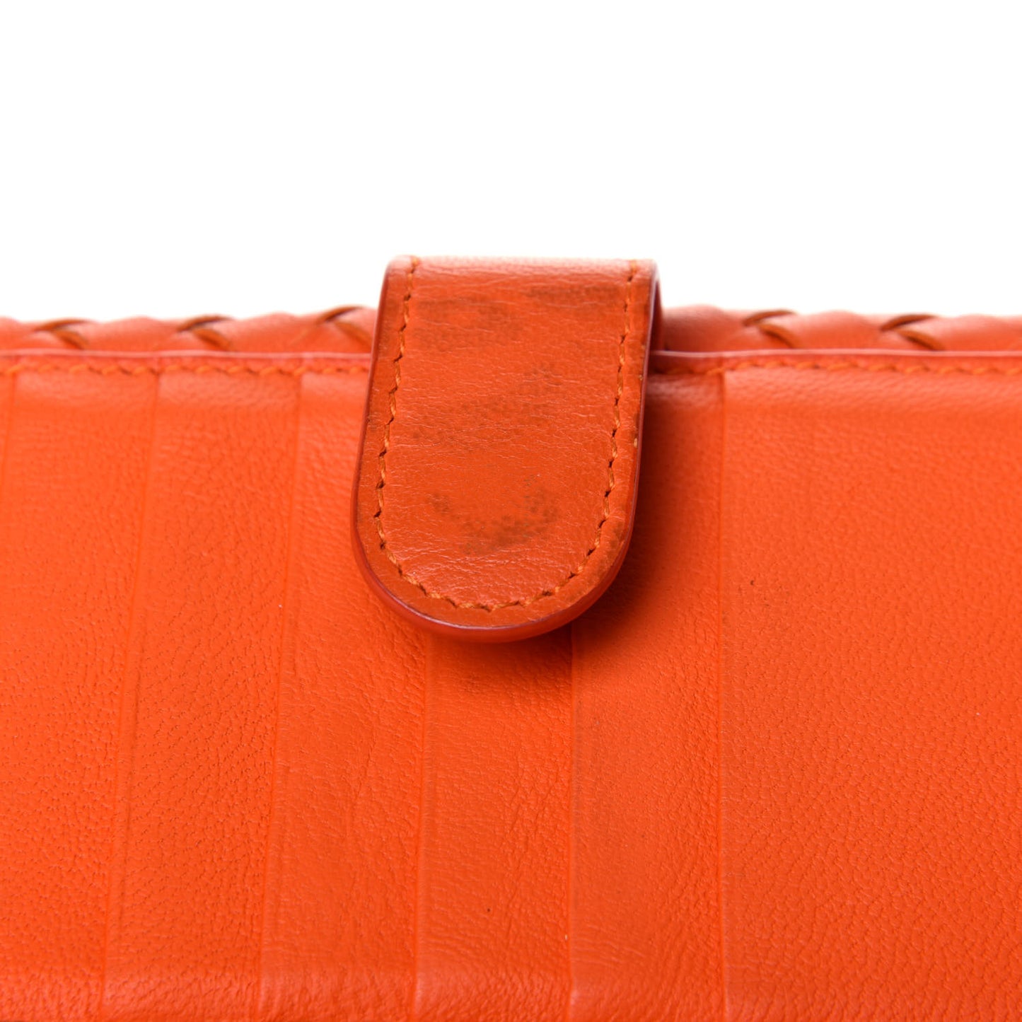 Nappa Intrecciato Continental Wallet Tangerine