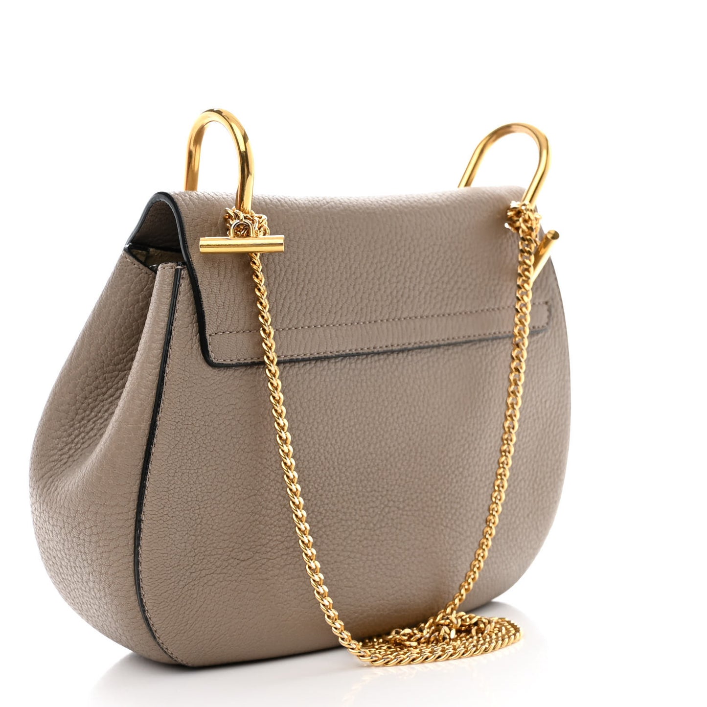 Grained Lambskin Drew Shoulder Bag Motty Grey