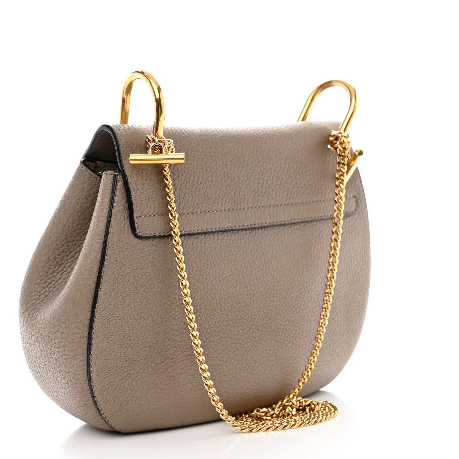 Chloe Grained Lambskin Drew Shoulder Bag Motty Grey 3 of 10