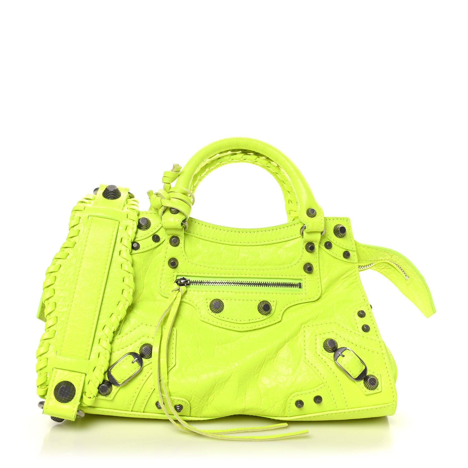 Balenciaga Agneau Arena Neo Cagole Handbag XS Fluo Yellow 3 of 10