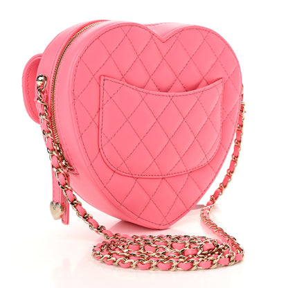 Chanel Lambskin Quilted CC In Love Heart Bag Pink 3 of 11