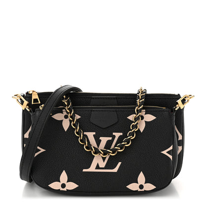 Louis Vuitton Empreinte Monogram Giant Multi Pochette Accessories Black Beige 1 of 11