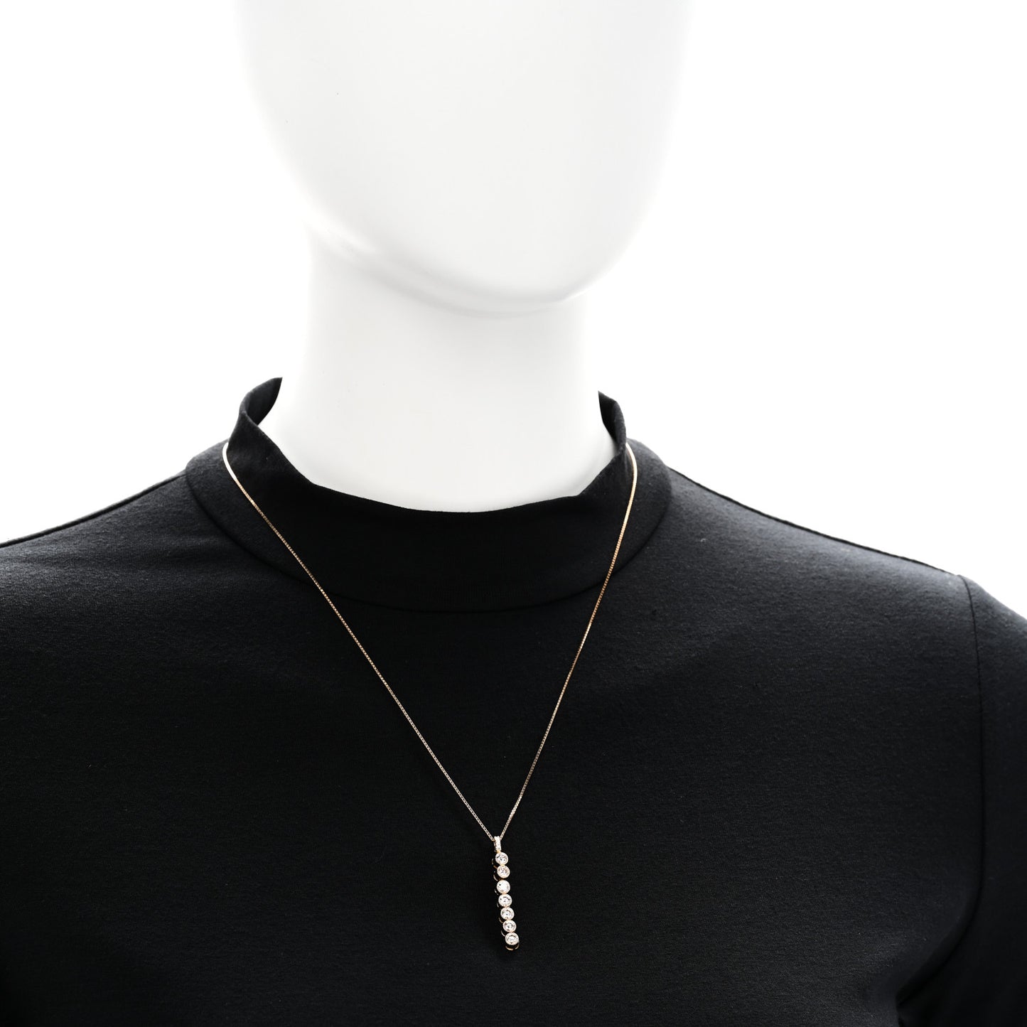 18K Yellow Gold Diamond 1.00ctw Magnetic Pendant Necklace