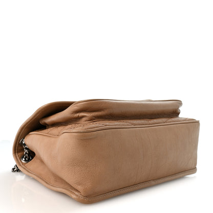 Saint Laurent Crinkled Calfskin Matelasse Monogram Medium Niki Chain Satchel Dark Toffee 4 of 10