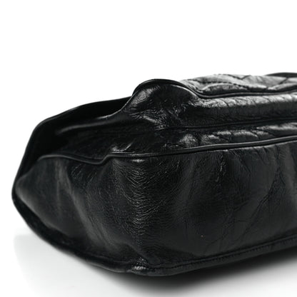 Saint Laurent Crinkled Calfskin Matelasse Monogram Large Niki Chain Satchel Black 8 of 9