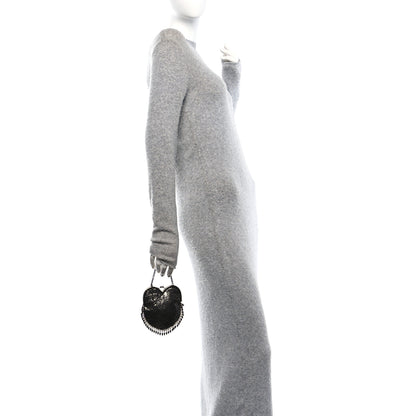 Saint Laurent Satin Mesh Studded Mini Heart Bag Dark Rutenio 2 of 10