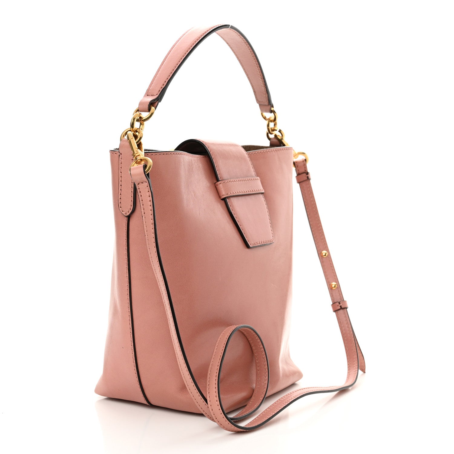 Jimmy Choo Calfskin Madeline Bucket Bag Blush 3 of 12