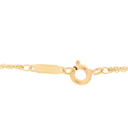 Tiffany 18K Yellow Gold Infinity Double Chain Pendant Necklace 4 of 4