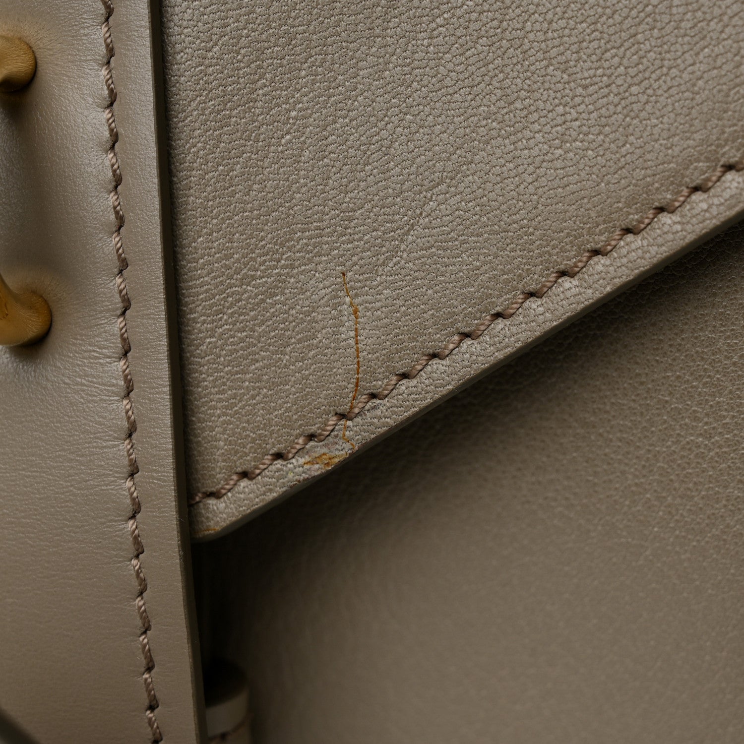 Chloe Shiny Goatskin Calfskin Aby Chain Shoulder Bag Motty Grey 12 of 13