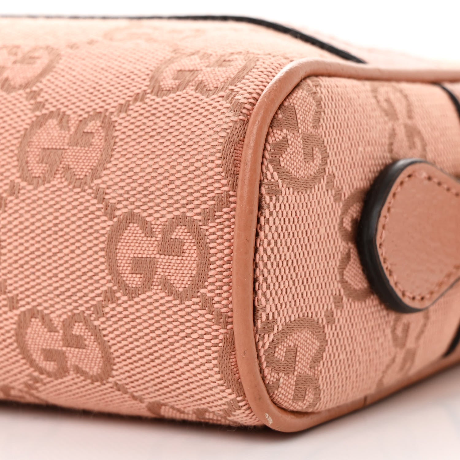 Gucci Monogram Textured Dollar Calfskin Mini Ophidia Shoulder Bag Cloche Rose Pink 10 of 11