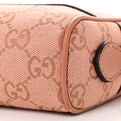 Gucci Monogram Textured Dollar Calfskin Mini Ophidia Shoulder Bag Cloche Rose Pink 10 of 11