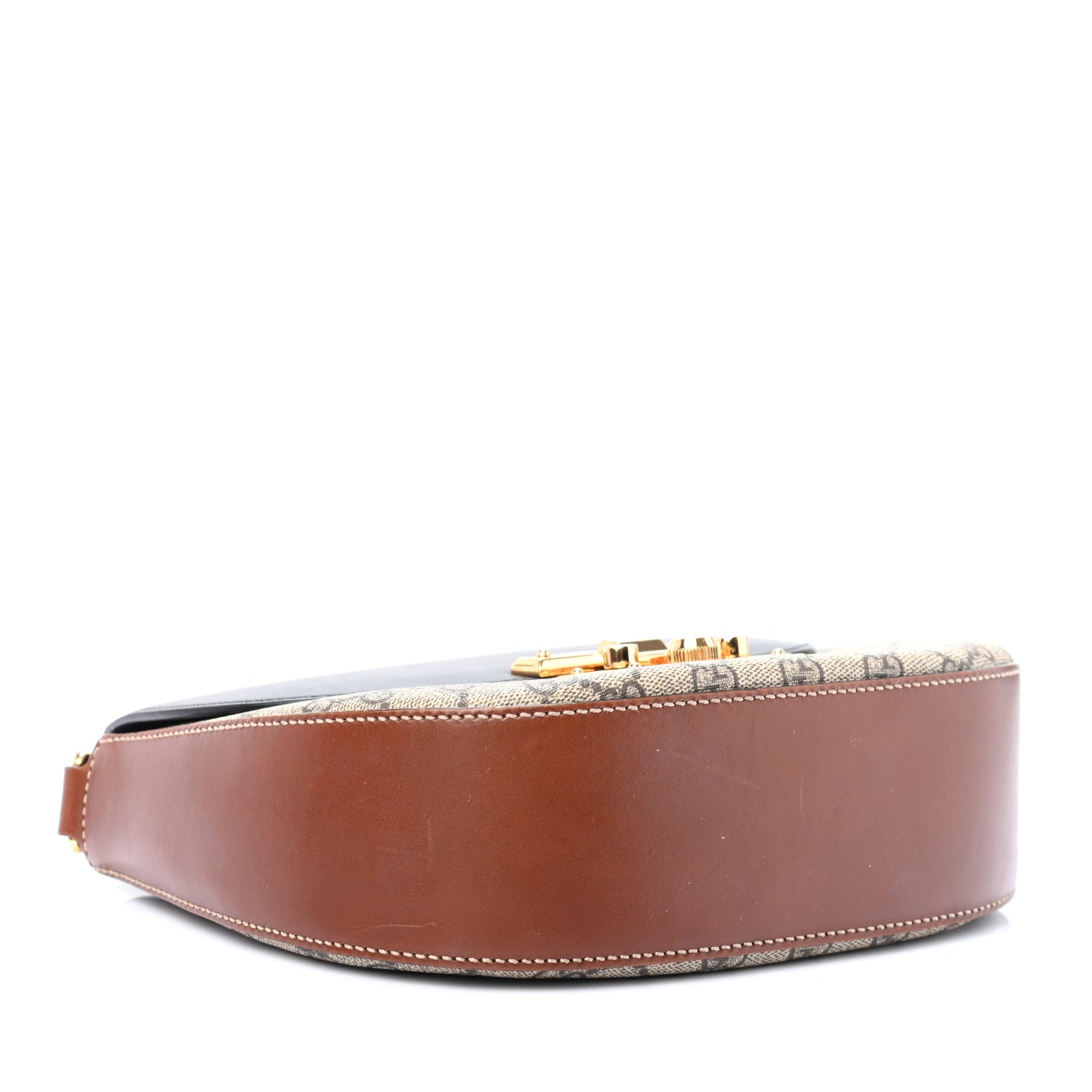 Gucci GG Supreme Monogram Web Medium Padlock Messenger Shoulder Bag Black 3 of 8