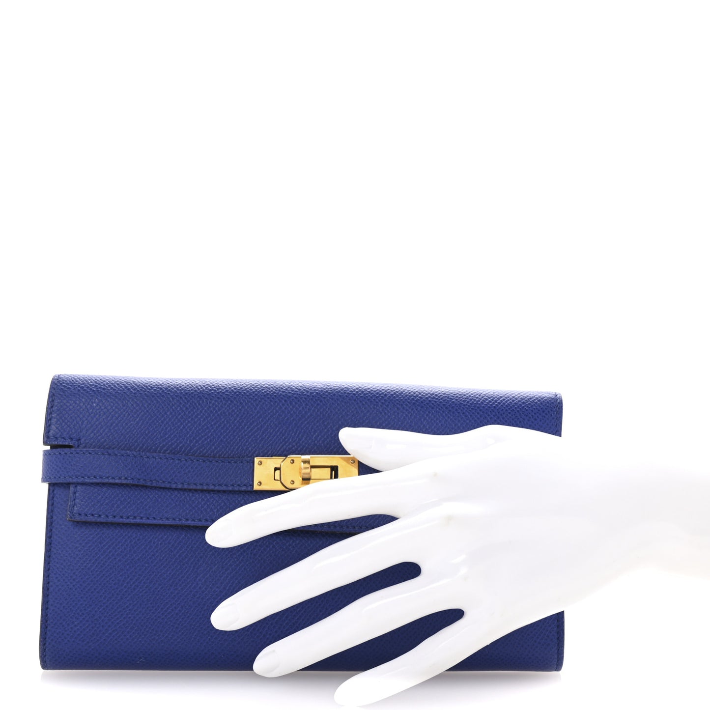 Epsom Kelly Longue Wallet Bleu Electrique