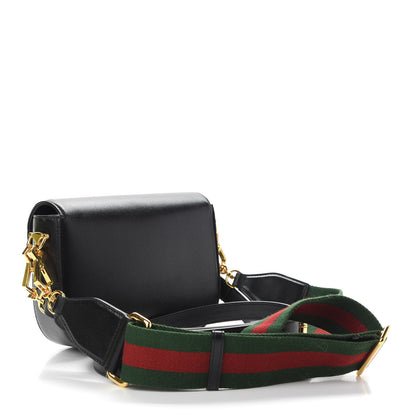 Gucci Azalea Calfskin Web Mini Horsebit 1955 Shoulder Bag Black 3 of 10