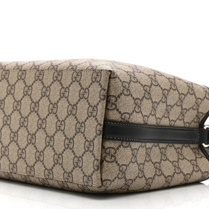 Gucci GG Supreme Monogram Emblem Medium Tote Bag Beige Black 11 of 11