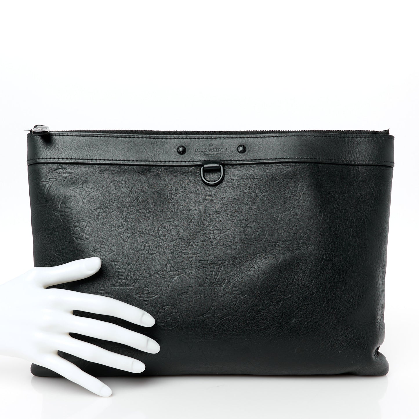 Calfskin Monogram Shadow Discovery Pochette Black
