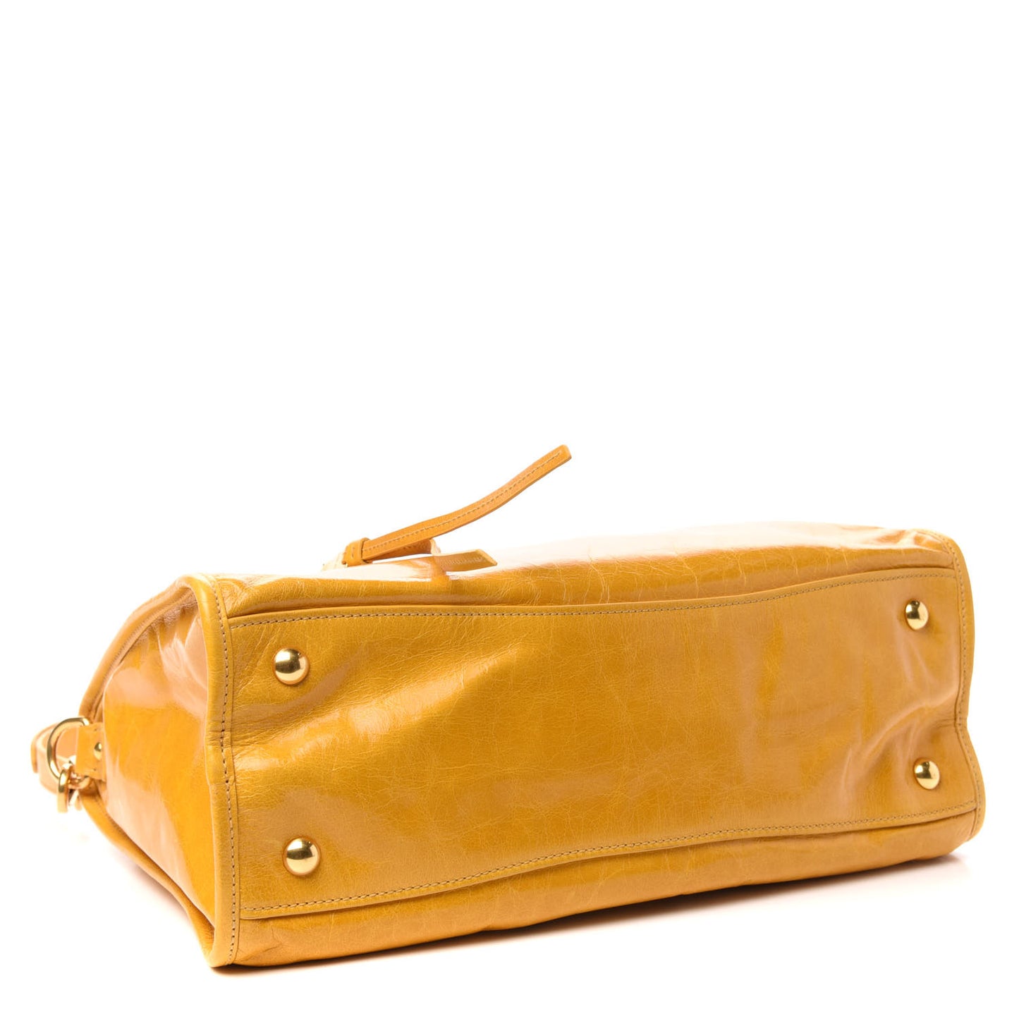Vitello Shine Zip Tote Soleil