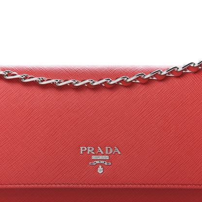 Prada Saffiano Metal Oro Chain Wallet Lacca 9 of 9