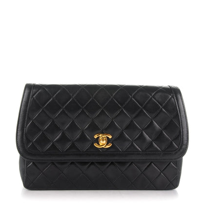 Chanel Lambskin Quilted Medium Single Flap Black 1 of 10