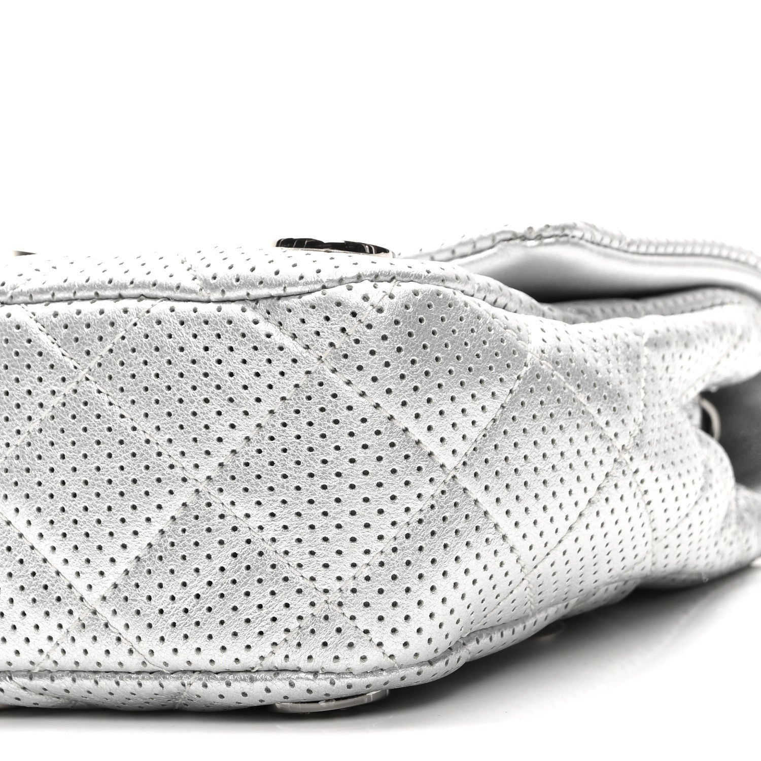 Chanel Perforated Metallic Lambskin Small CC Medals Flap Silver 10 of 10