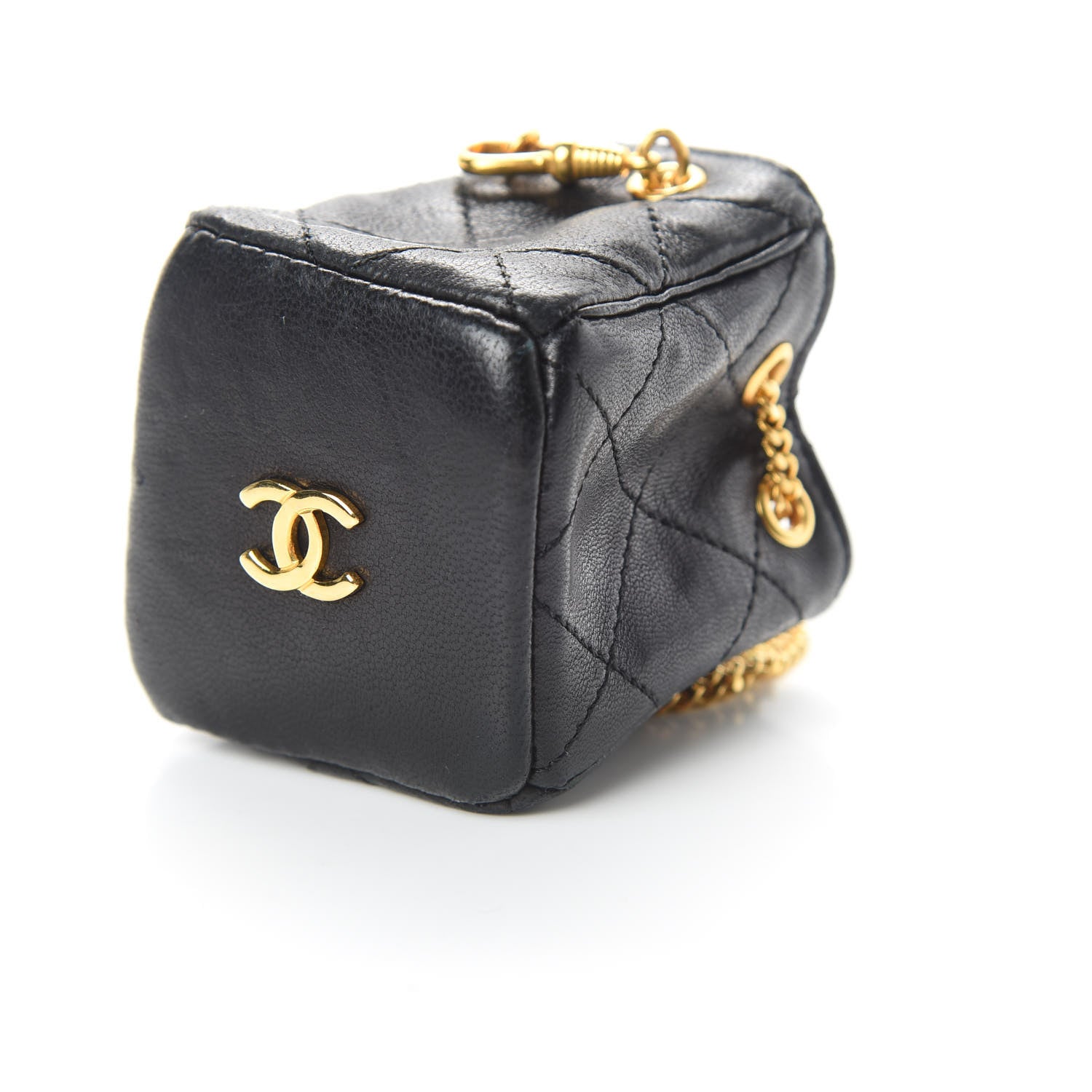 Chanel Lambskin Mini Drawstring Shoulder Bag Black 10 of 10