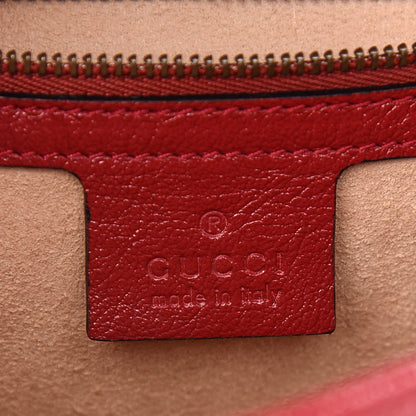 Gucci Vintage Effect Calfskin Matelasse Diagonal Small Torchon GG Marmont Shoulder Bag Black Romantic Cherry 6 of 9