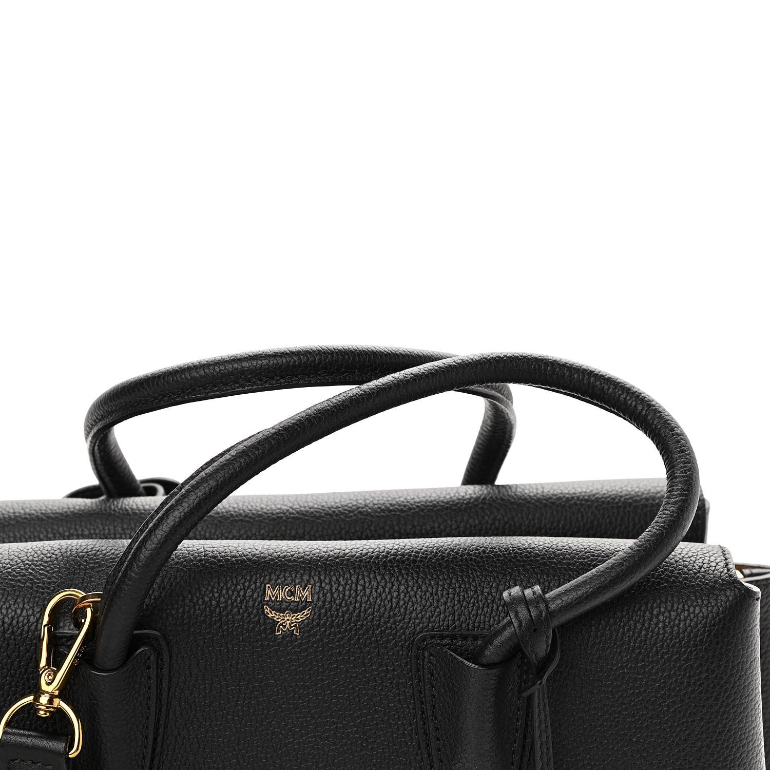 MCM Grained Calfskin Medium Milla Tote Black 11 of 11