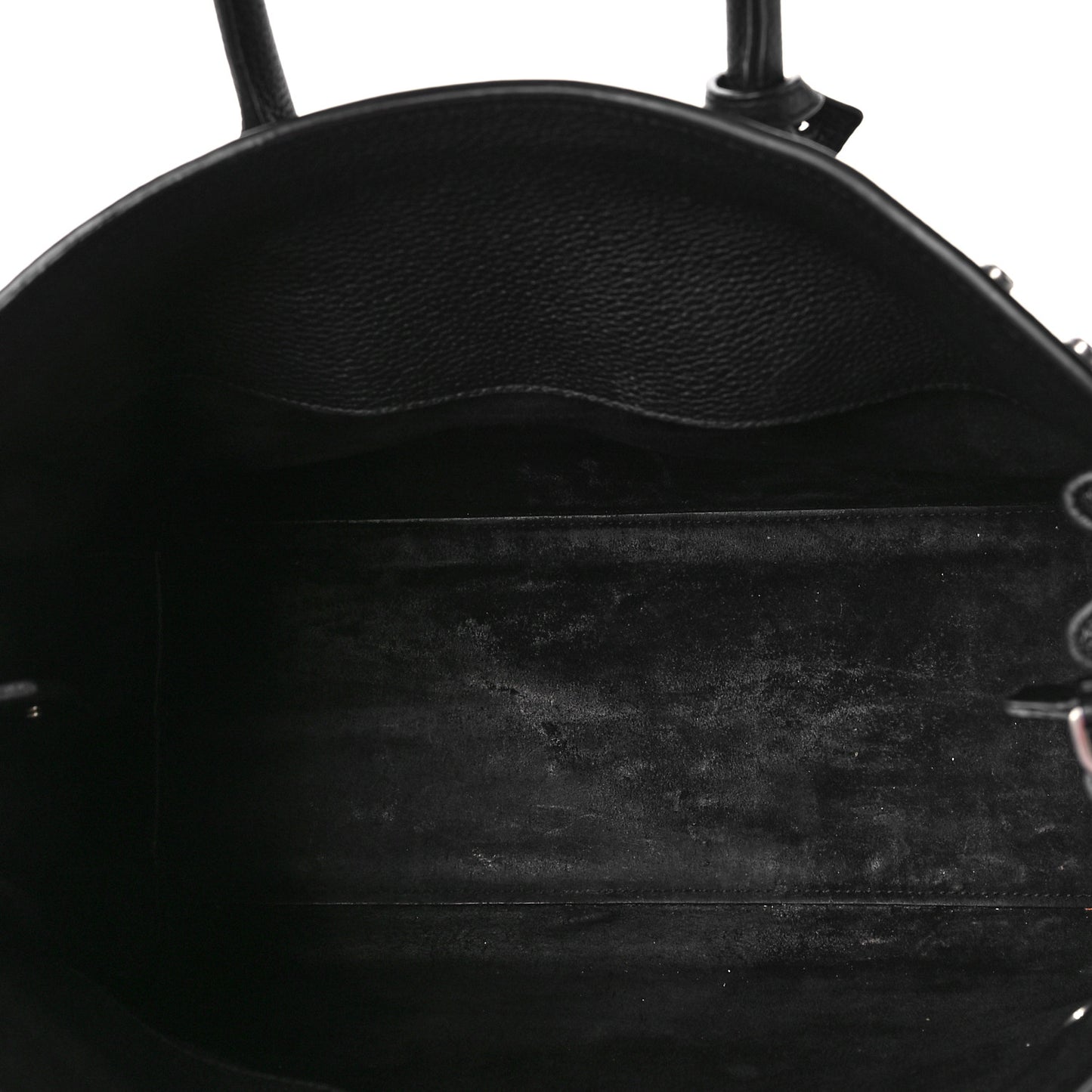 Grained Calfskin Small Supple Sac De Jour Black