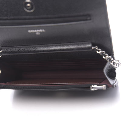 Chanel Caviar Quilted Wallet On Chain WOC Black 5 of 12