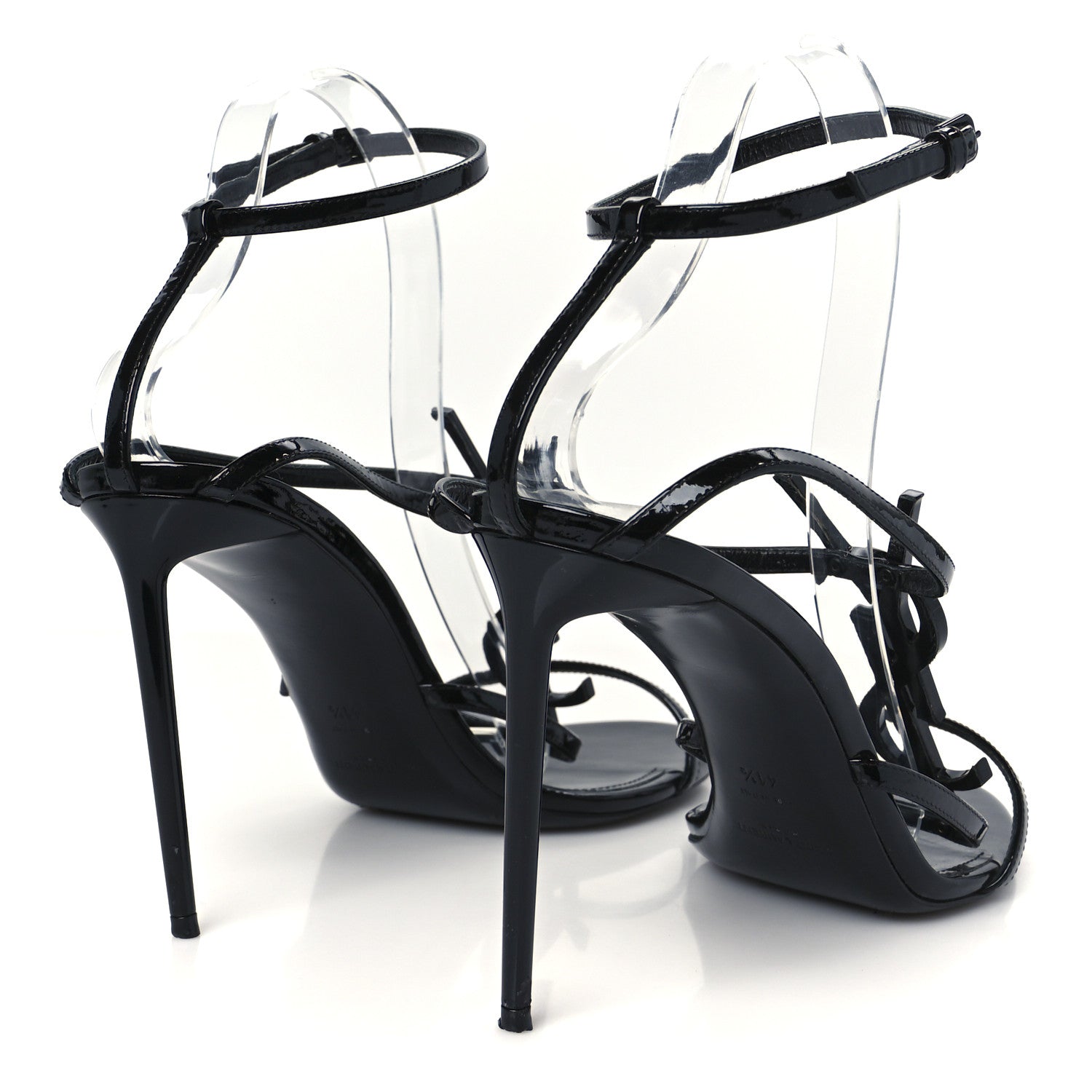 Saint Laurent Patent Cassandra 95 Sandals 41.5 Black 5 of 10