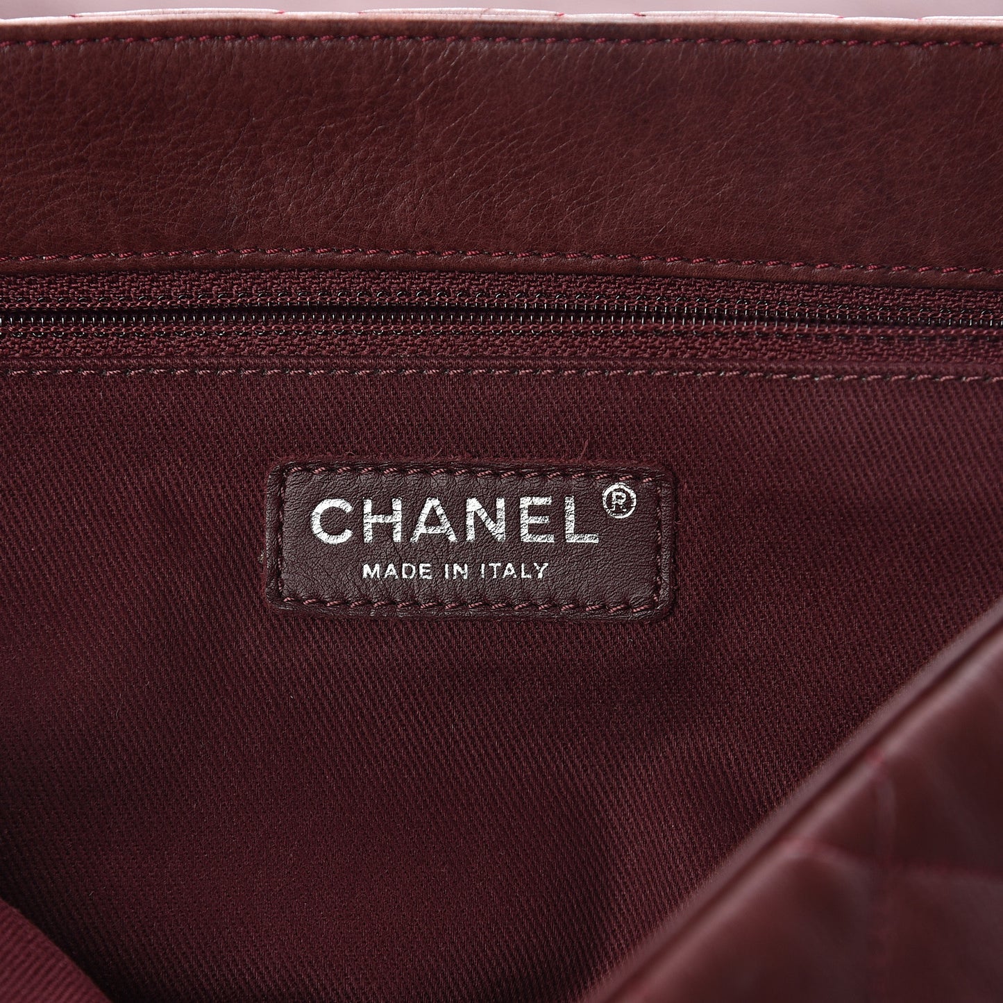 Calfskin Quilted Large Istanbul Flap Burgundy