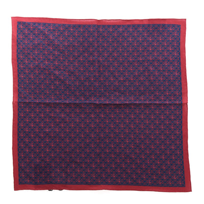 Gucci Silk GG Print Scarf Blue Red 1 of 4