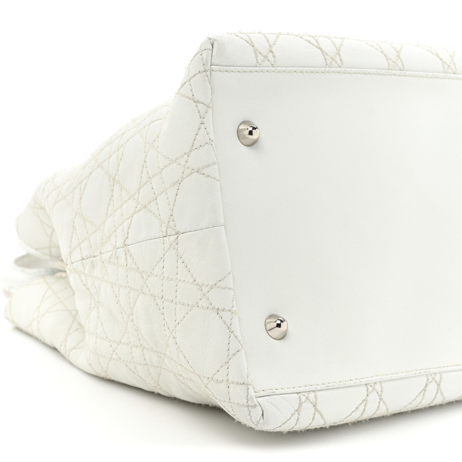 Christian Dior Lambskin Cannage Medium Soft Lady Dior White 9 of 14