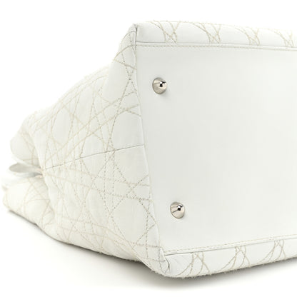 Christian Dior Lambskin Cannage Medium Soft Lady Dior White 9 of 14